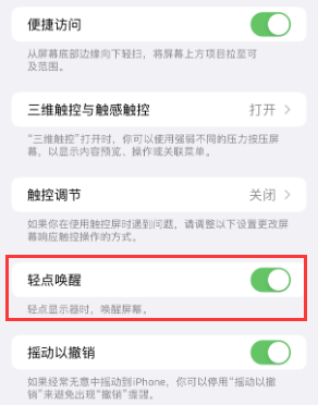 灌云苹果授权维修站分享iPhone轻点无法唤醒怎么办 