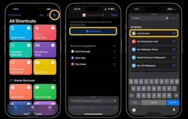 灌云苹果14锁屏维修店分享iPhone14升级iOS16.4后如何创建锁屏快捷方式 